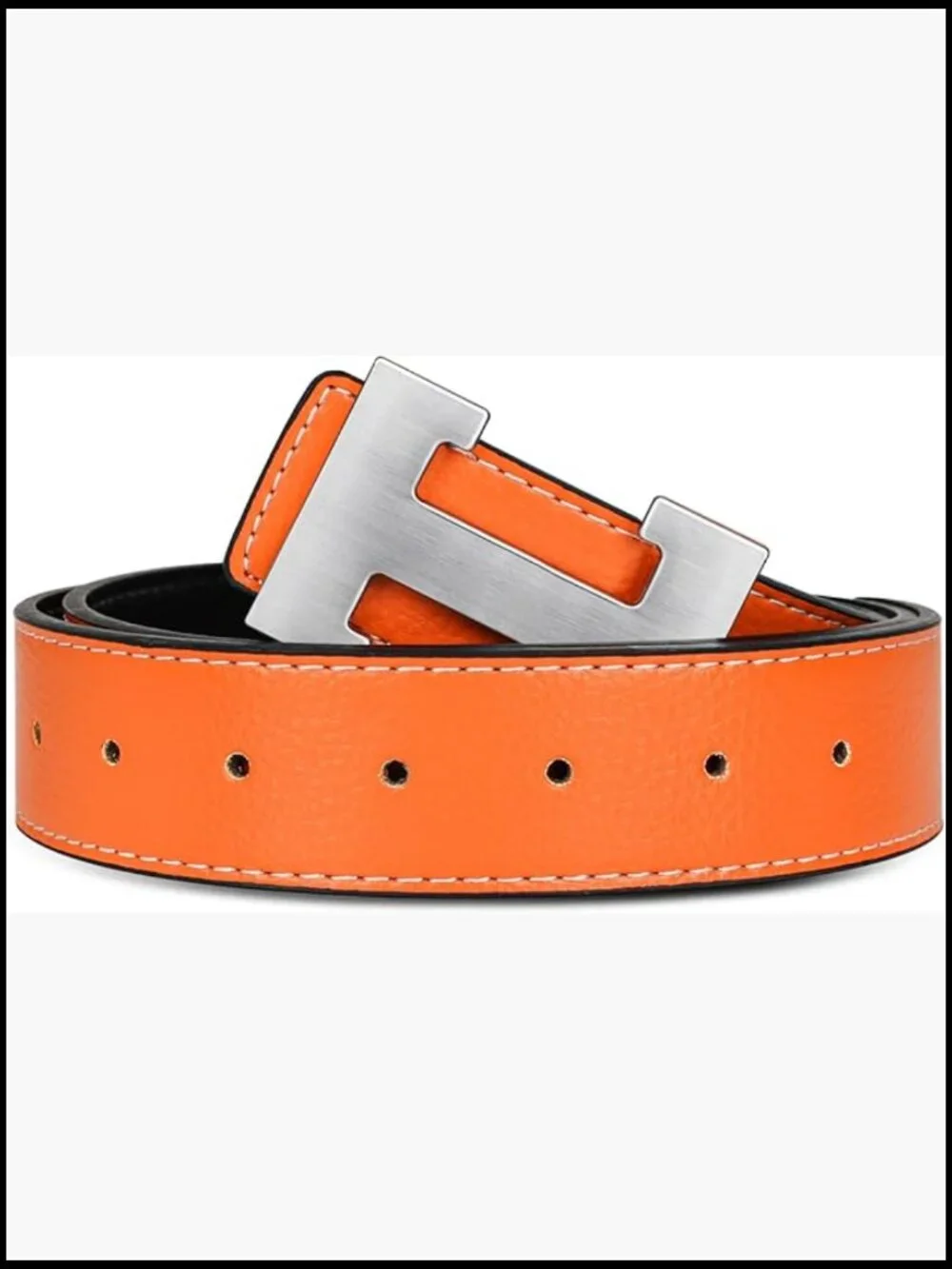 Genuine Leather Dress Belt Business Automatic Ratchet Belt